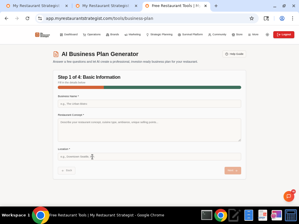 Business Plan Generator